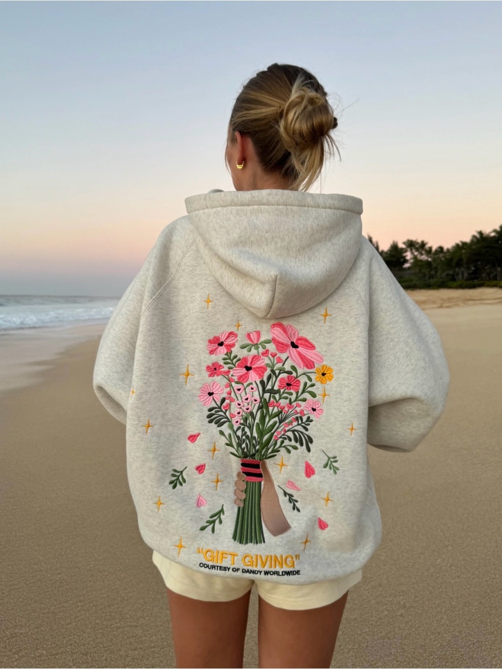 DANDY "Gift Giving" Oversized Lux Hoodie in Heather Gray